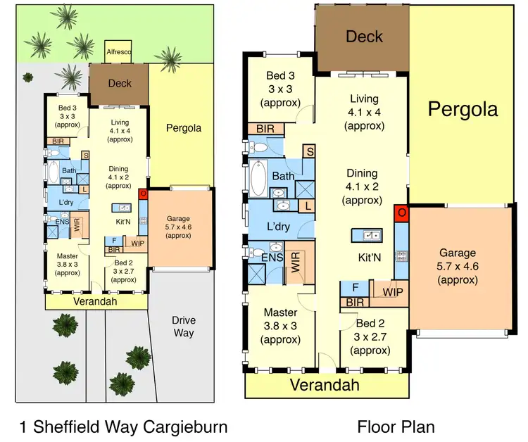 Floorplan of Homely house listing, 1 Sheffield Way, Craigieburn VIC 3064