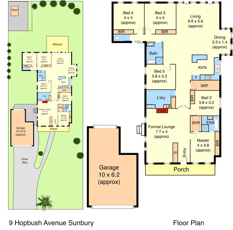 Floorplan of Homely house listing, 9 Hopbush Avenue, Sunbury VIC 3429