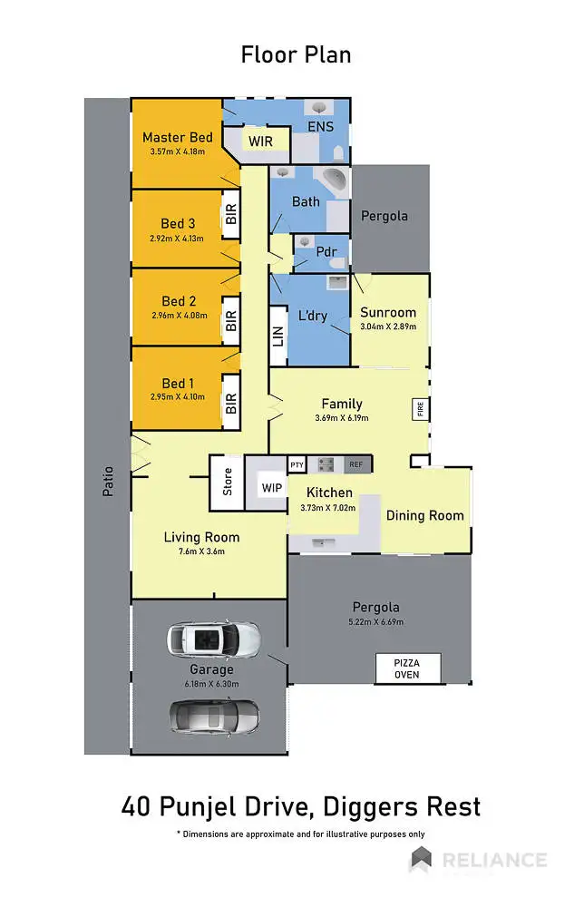 Floorplan of Homely house listing, 40 Punjel Drive, Diggers Rest VIC 3427