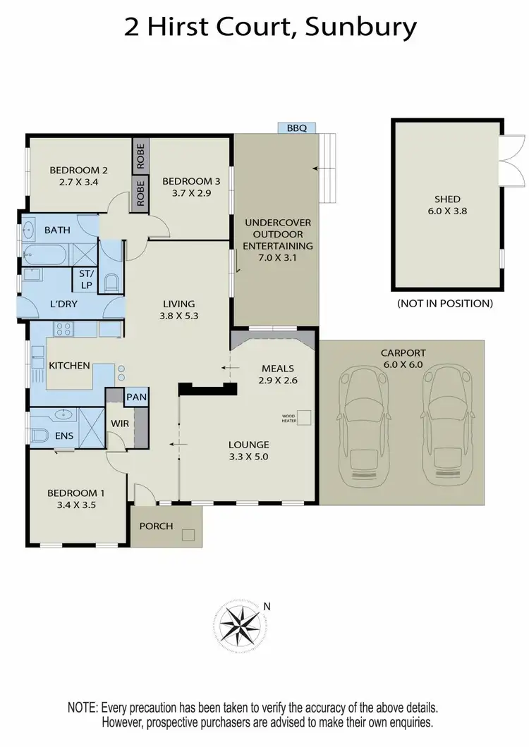 Floorplan of Homely house listing, 2 Hirst Court, Sunbury VIC 3429