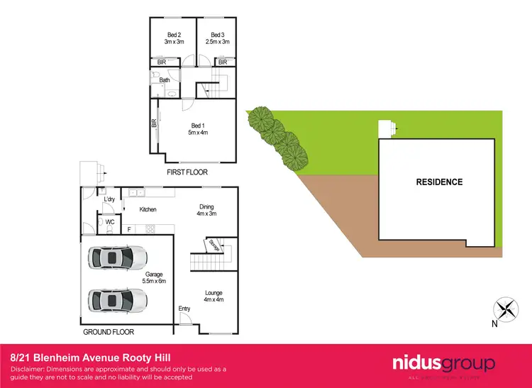 Floorplan of Homely townhouse listing, 8/21-25 Blenheim Avenue, Rooty Hill NSW 2766