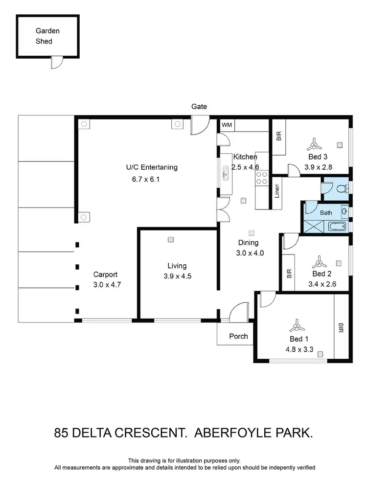 Floorplan of Homely house listing, 85 Delta Crescent, Aberfoyle Park SA 5159