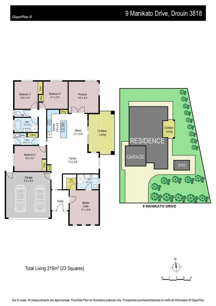 Floorplan of Homely house listing, 9 Manikato Drive, Drouin VIC 3818