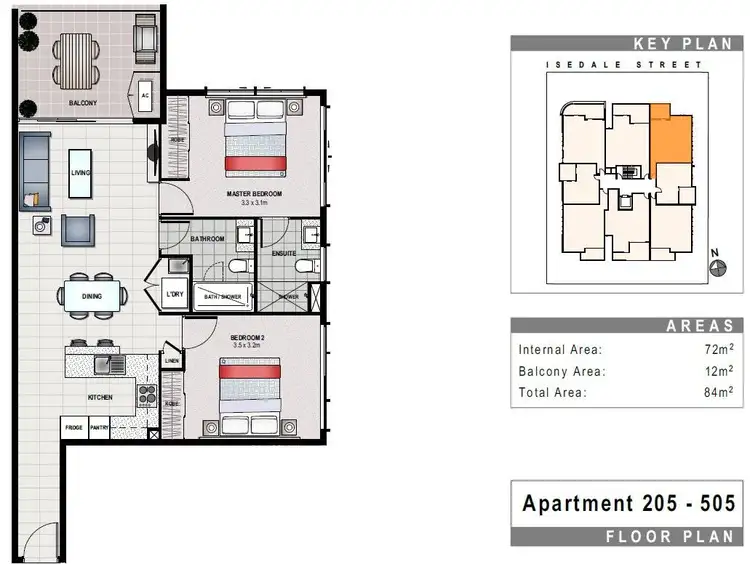 Floorplan of Homely unit listing, 405/17-19 Isedale Street, Wooloowin QLD 4030