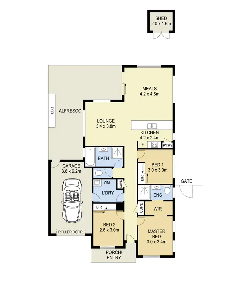 Floorplan of Homely house listing, 10 Verdon Avenue, Caroline Springs VIC 3023