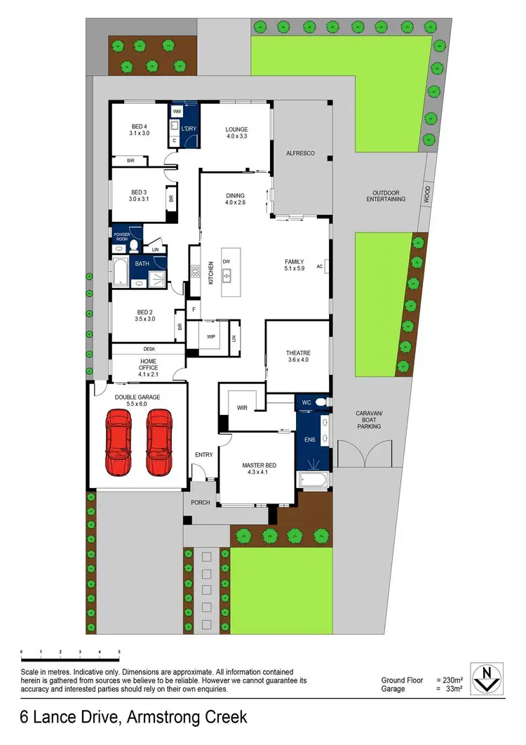 Floorplan of Homely house listing, 6 Lance Drive, Armstrong Creek VIC 3217