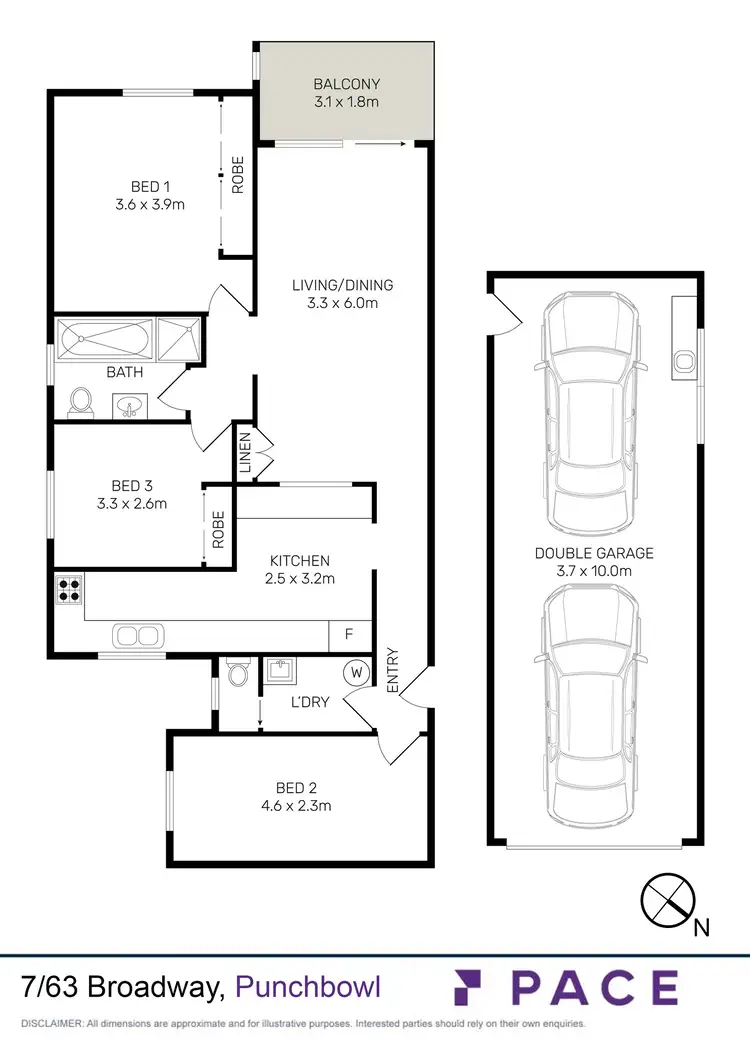 Floorplan of Homely unit listing, 7/63 Broadway, Punchbowl NSW 2196
