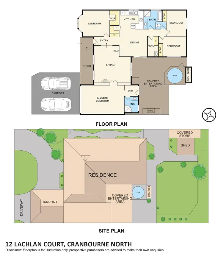 Floorplan of Homely house listing, 12 Lachlan Close, Cranbourne North VIC 3977