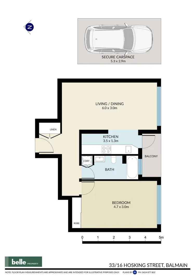Floorplan of Homely apartment listing, 33/16 Hosking Street, Balmain East NSW 2041
