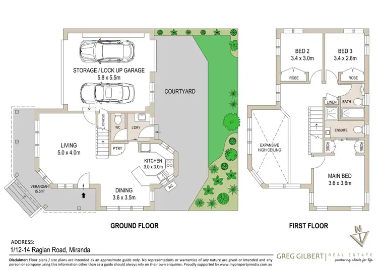 Floorplan of Homely townhouse listing, 1/12-14 Raglan Road, Miranda NSW 2228