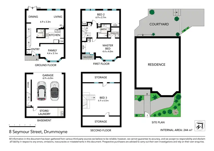 Floorplan of Homely townhouse listing, 8 Seymour Street, Drummoyne NSW 2047