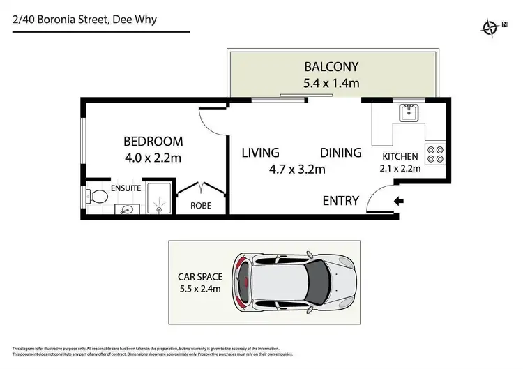 Floorplan of Homely apartment listing, 2/40 Boronia Street, Dee Why NSW 2099