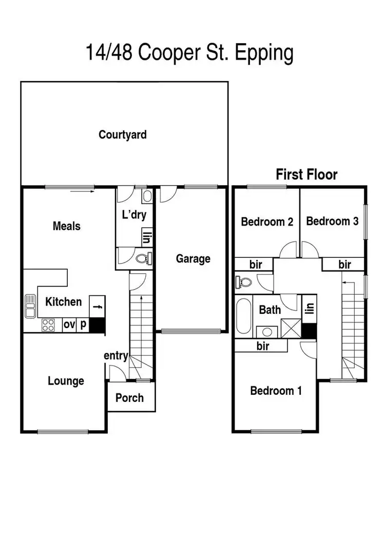 Floorplan of Homely townhouse listing, 14/48 Cooper Street, Epping VIC 3076