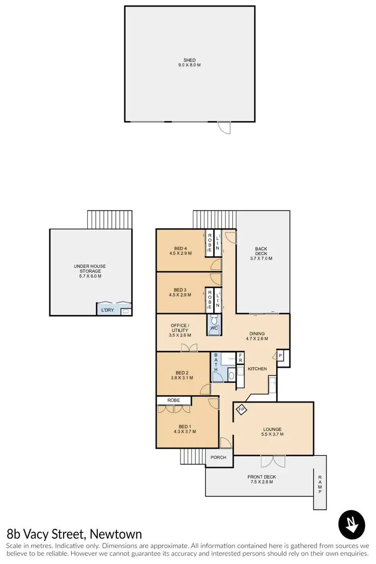 Floorplan of Homely house listing, 8B Vacy Street, Newtown QLD 4350