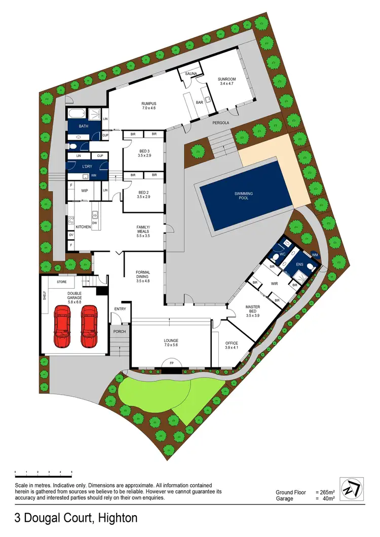 Floorplan of Homely house listing, 3 Dougal Court, Highton VIC 3216