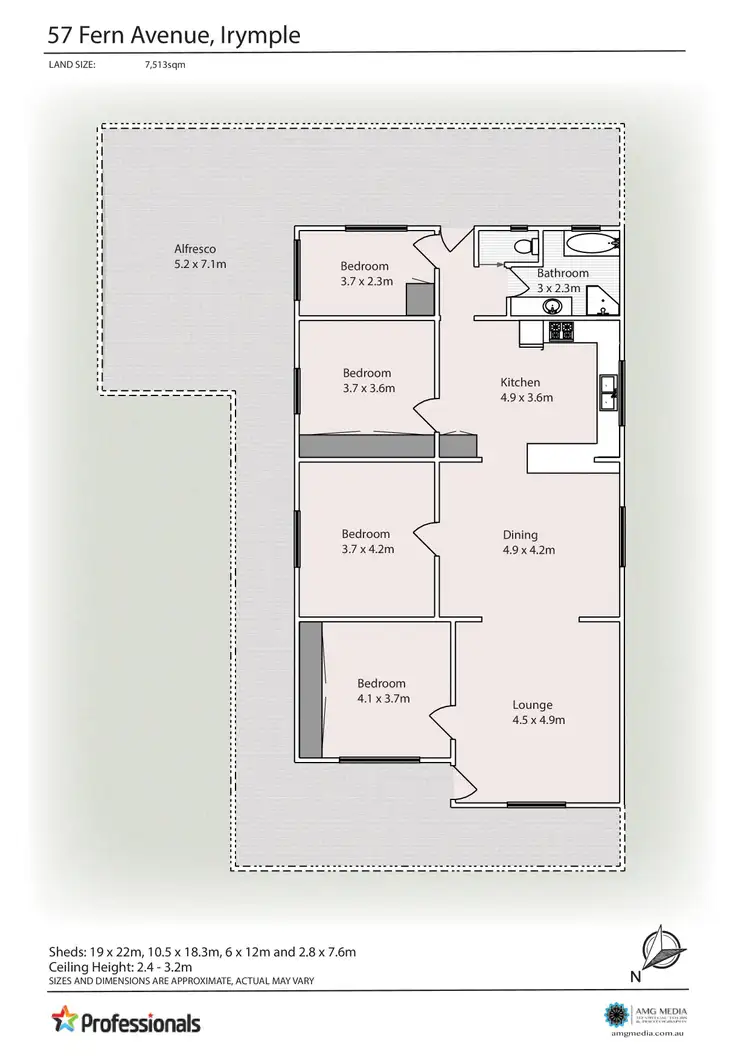 Floorplan of Homely house listing, 57 Fern Avenue, Irymple VIC 3498
