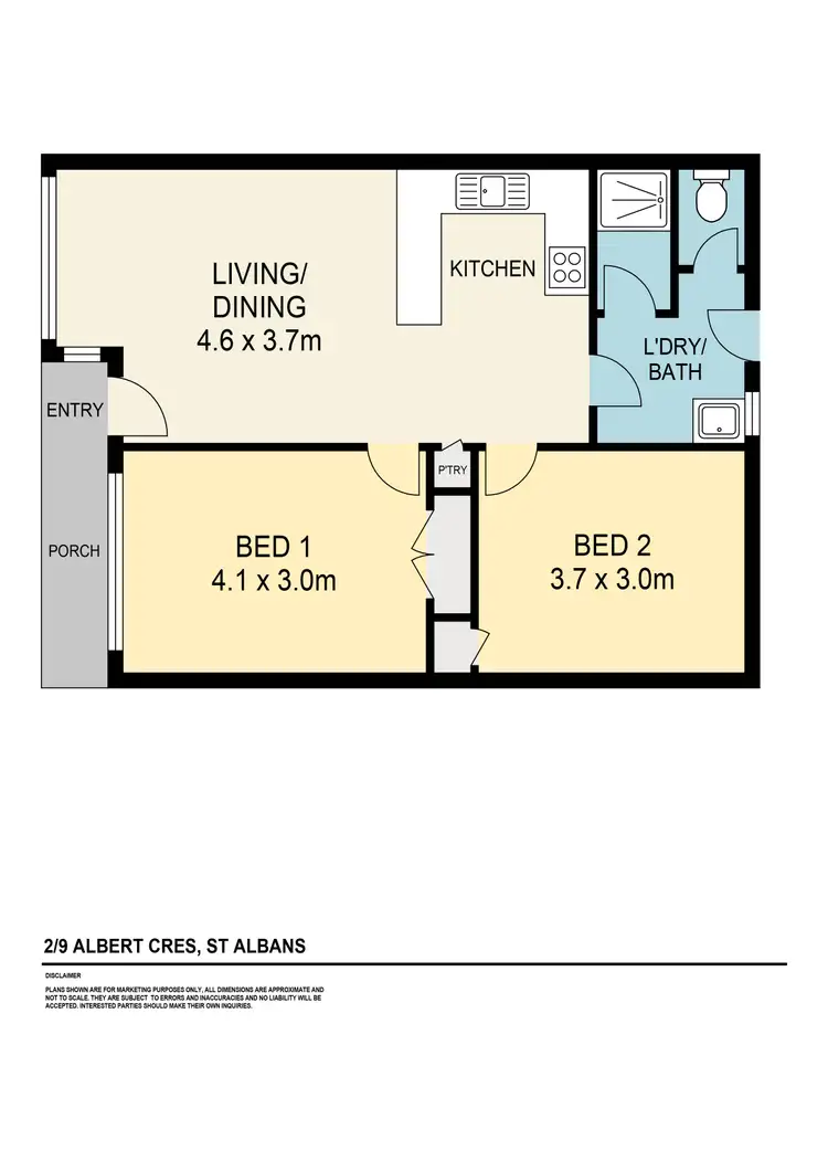 Floorplan of Homely unit listing, 2/9 Albert Crescent, St Albans VIC 3021