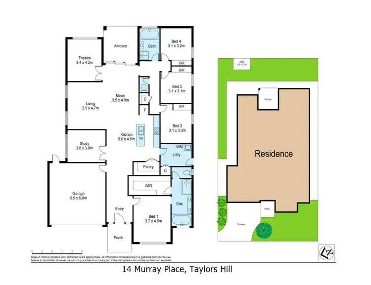 Floorplan of Homely house listing, 14 Murray Place, Taylors Hill VIC 3037