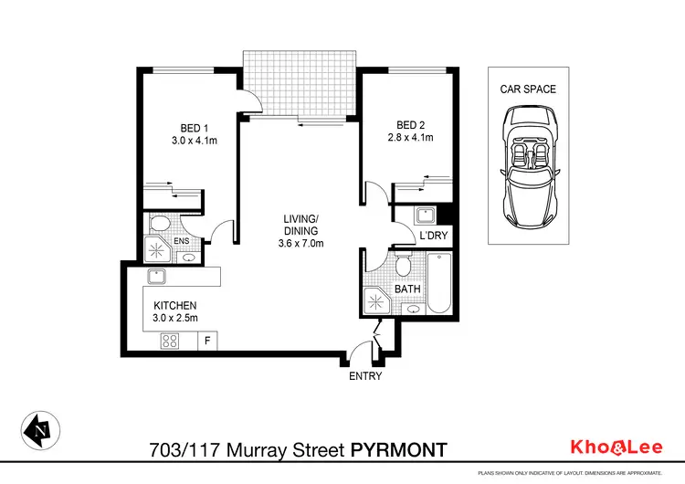 Floorplan of Homely apartment listing, 703/117 Murray Street, Pyrmont NSW 2009