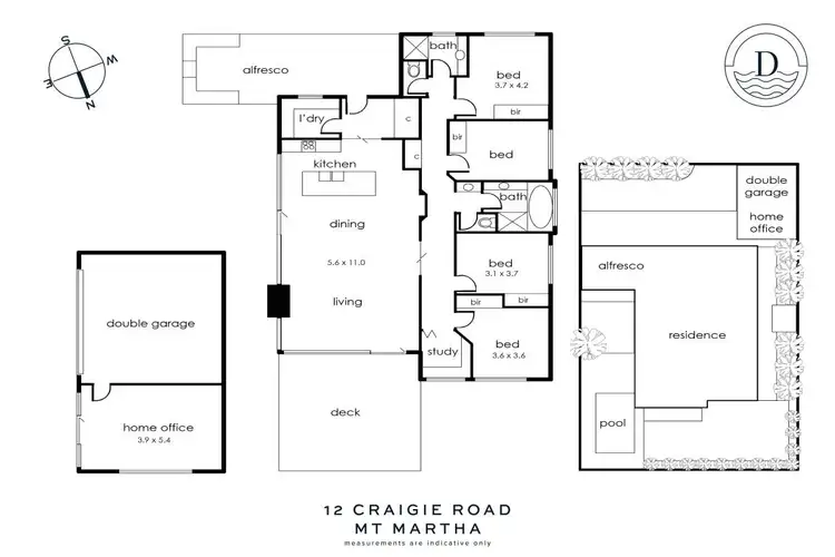 Floorplan of Homely house listing, 12 Craigie Road, Mount Martha VIC 3934