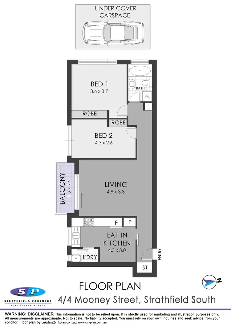 Floorplan of Homely apartment listing, 4/4 Mooney Street, Strathfield South NSW 2136