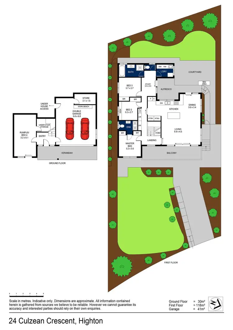 Floorplan of Homely house listing, 24 Culzean Crescent, Highton VIC 3216
