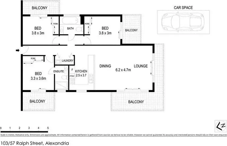 Floorplan of Homely unit listing, 103/57 Ralph Street, Alexandria NSW 2015