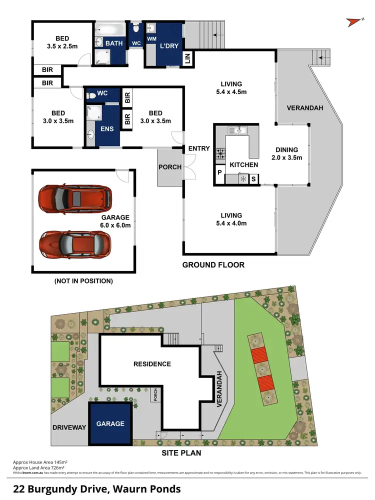 Floorplan of Homely house listing, 22 Burgundy Drive, Waurn Ponds VIC 3216