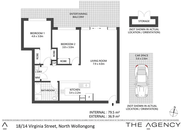Floorplan of Homely apartment listing, 18/14 Virginia Street, North Wollongong NSW 2500