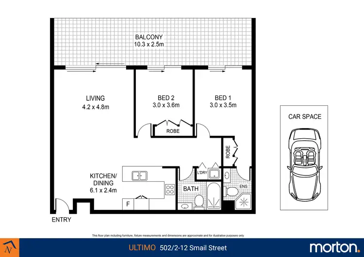 Floorplan of Homely apartment listing, 502/2-12 Smail Street, Ultimo NSW 2007
