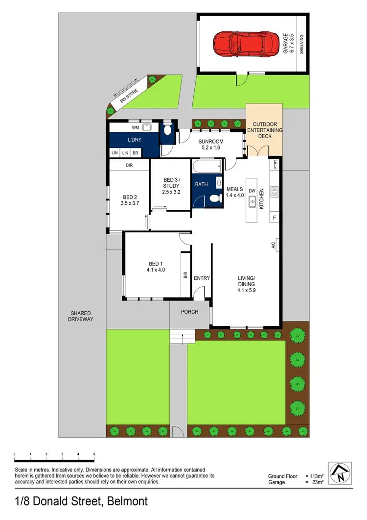 Floorplan of Homely townhouse listing, 1/8 Donald Street, Belmont VIC 3216