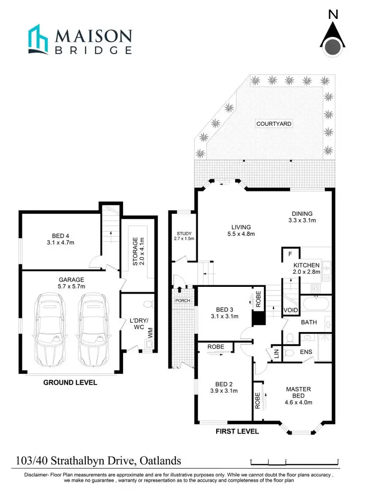 Floorplan of Homely townhouse listing, 103/40 Strathalbyn Drive, Oatlands NSW 2117