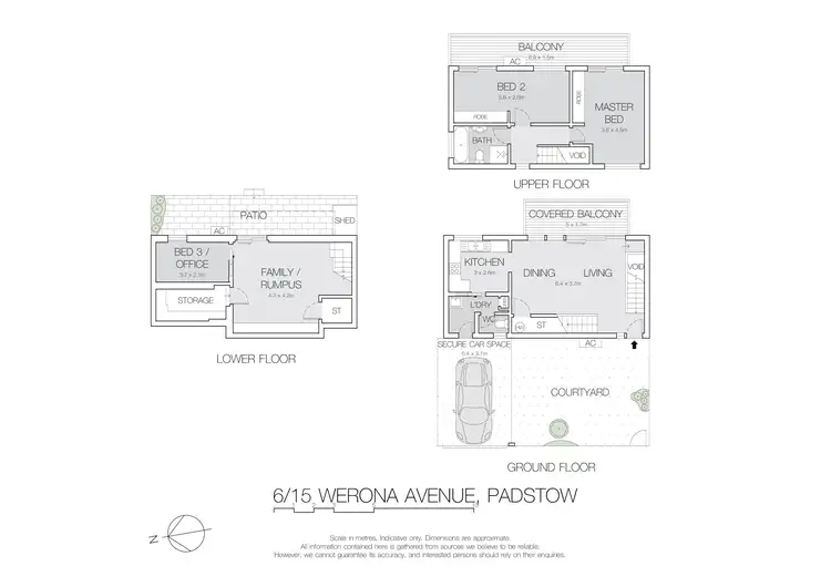Floorplan of Homely townhouse listing, 6/15 Werona Avenue, Padstow NSW 2211