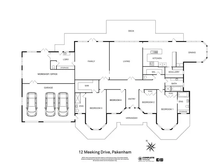 Floorplan of Homely house listing, 12 Meeking Drive, Pakenham VIC 3810