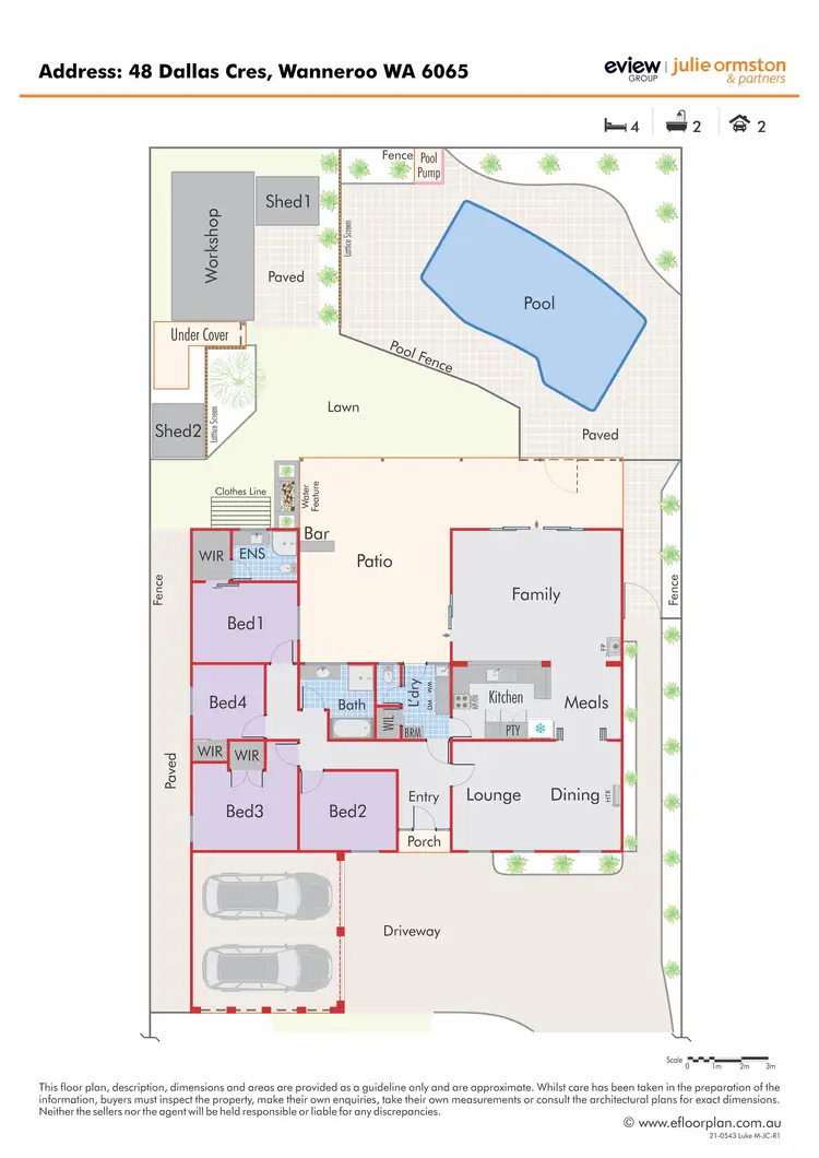 Floorplan of Homely house listing, 48 Dallas Crescent, Wanneroo WA 6065