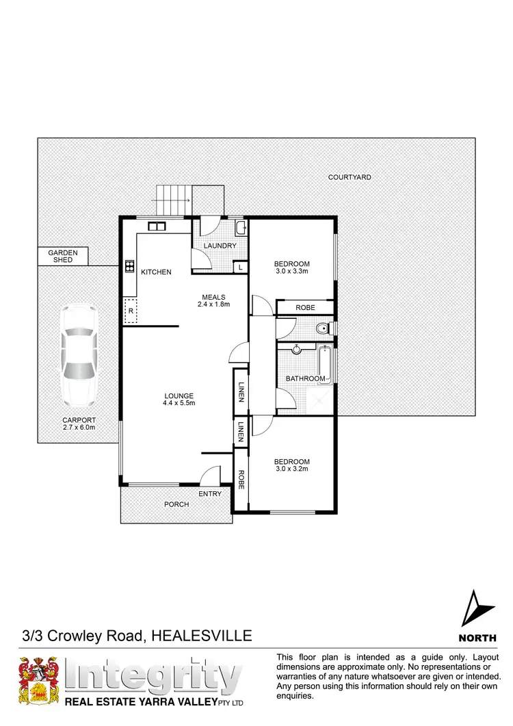 Floorplan of Homely unit listing, 3/3 Crowley Road, Healesville VIC 3777