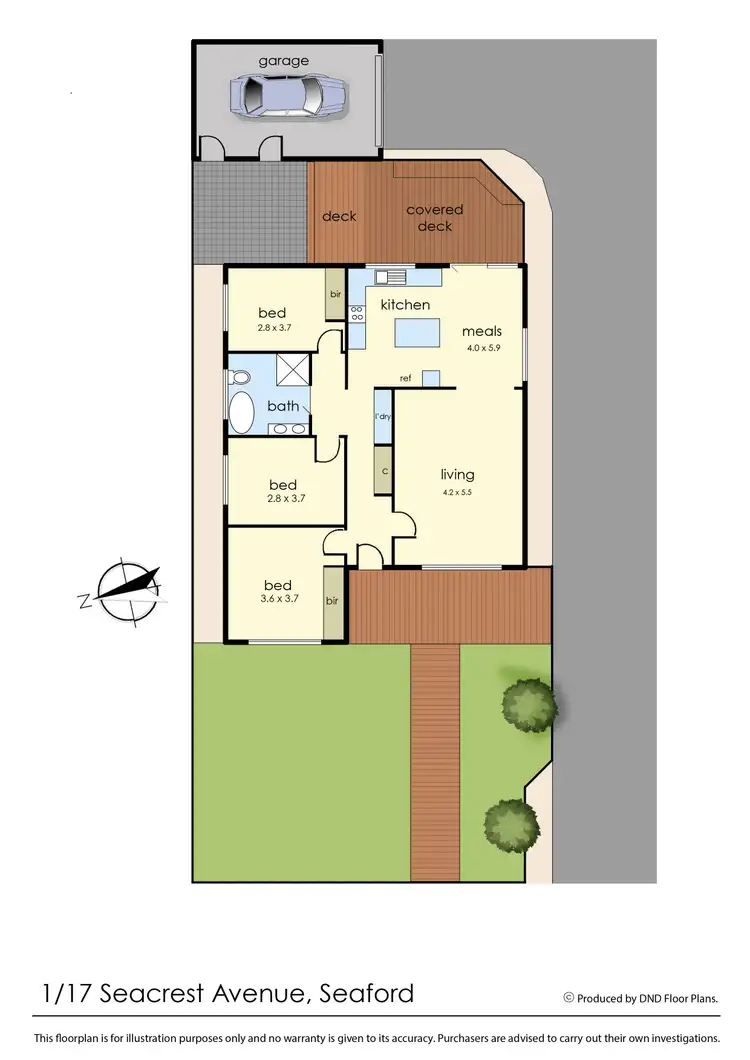 Floorplan of Homely house listing, 1/17 Seacrest Avenue, Seaford VIC 3198