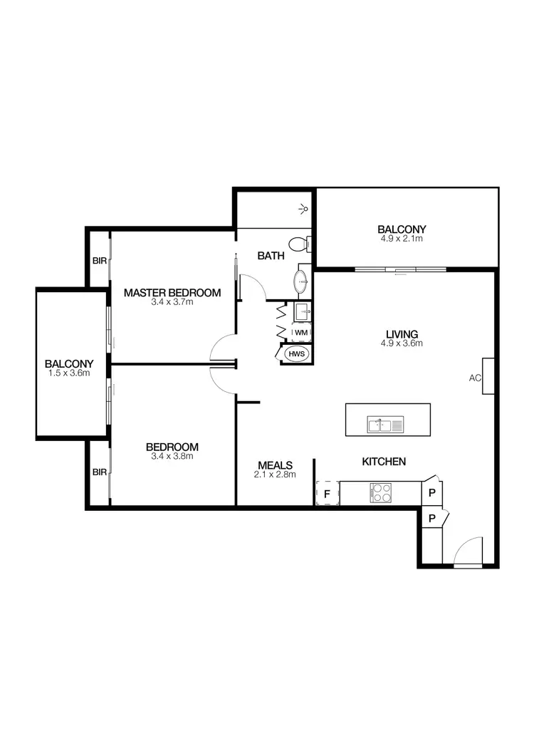 Floorplan of Homely apartment listing, 23/21-29 Trickey Avenue, Sydenham VIC 3037