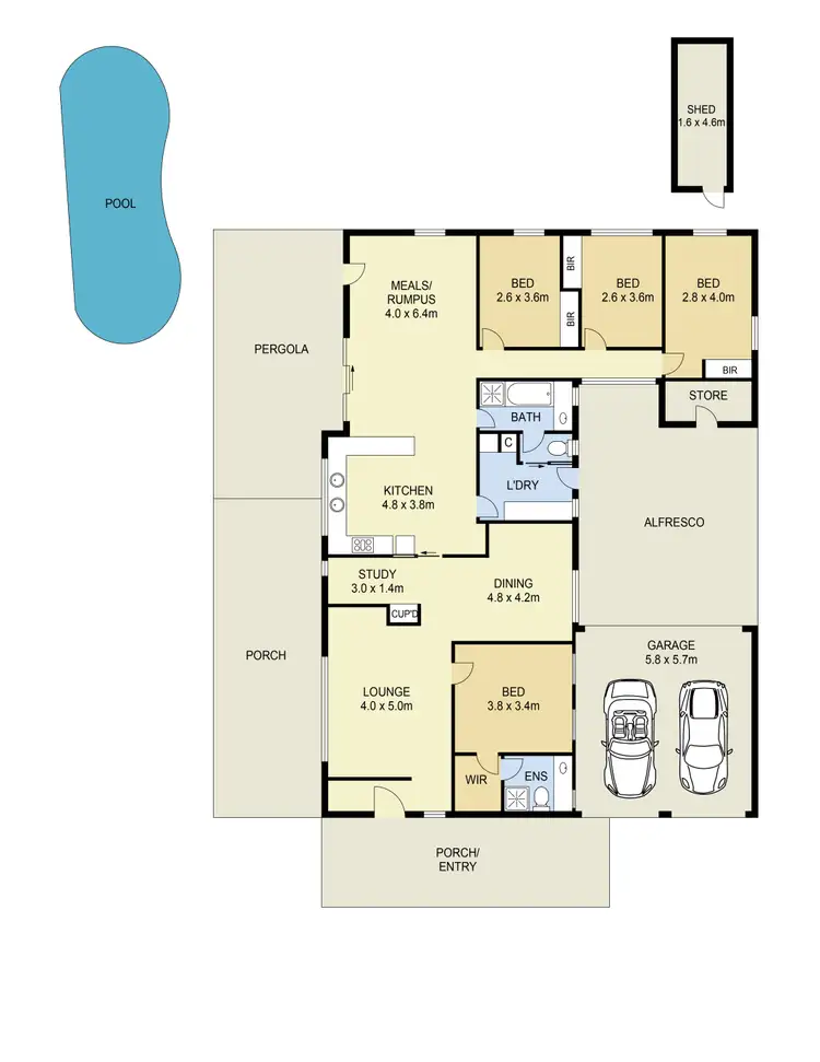 Floorplan of Homely house listing, 4 Sorell Court, Keilor Downs VIC 3038