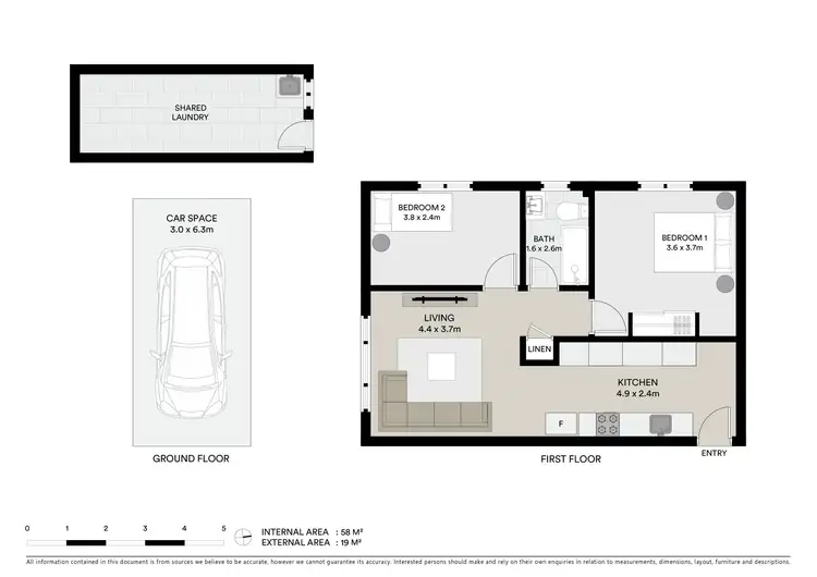 Floorplan of Homely unit listing, 4/33A Frederick Street, East Gosford NSW 2250