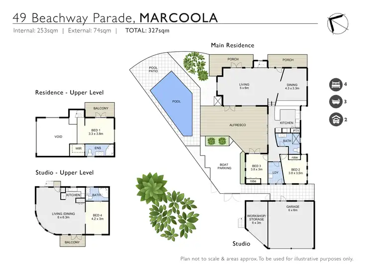 Floorplan of Homely house listing, 49 Beachway Parade, Marcoola QLD 4564