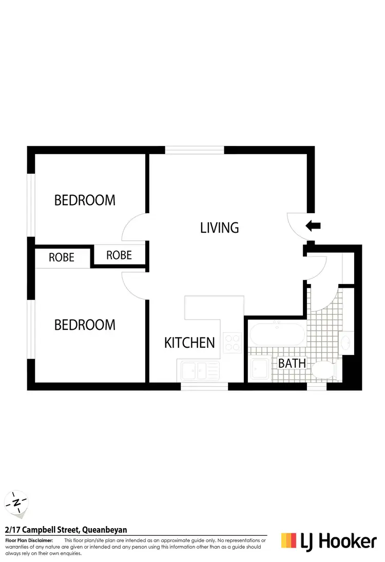 Floorplan of Homely unit listing, 2/17 Campbell Street, Queanbeyan NSW 2620