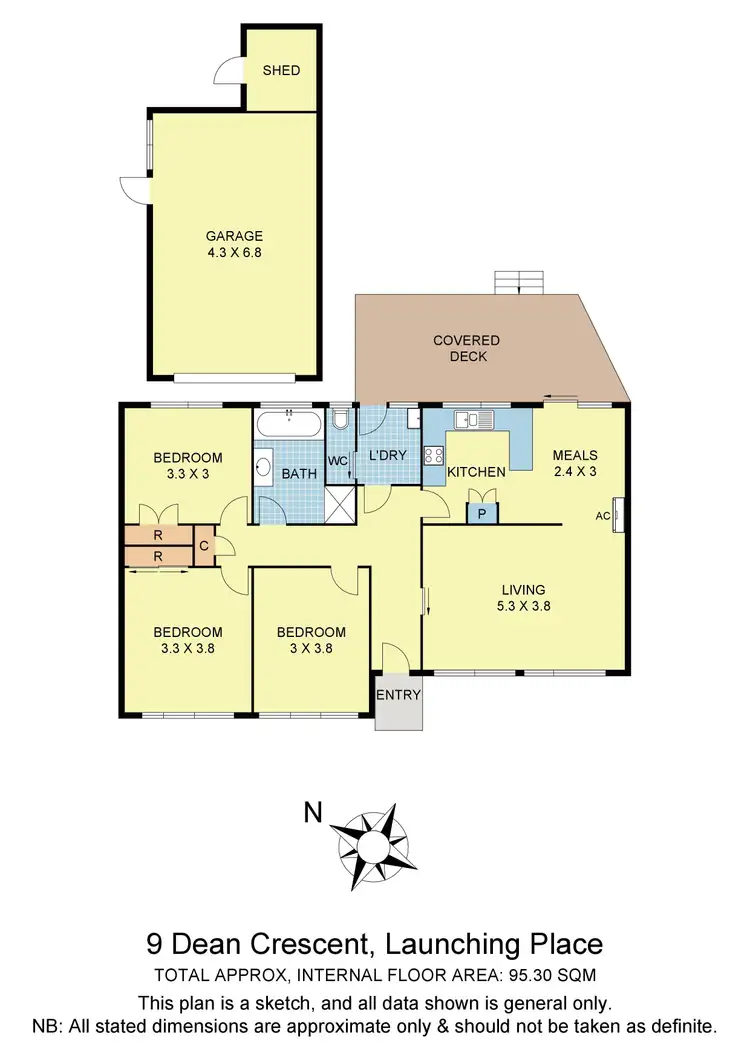 Floorplan of Homely house listing, 9 Dean Crescent, Launching Place VIC 3139