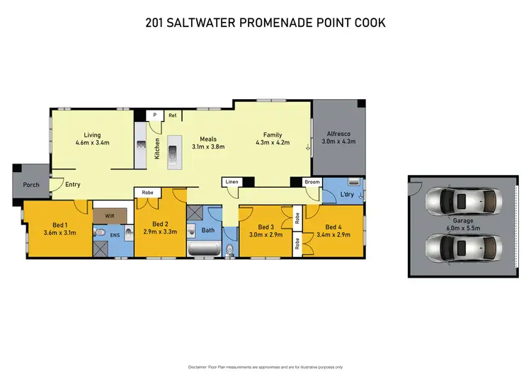 Floorplan of Homely house listing, 201 Saltwater Promenade, Point Cook VIC 3030