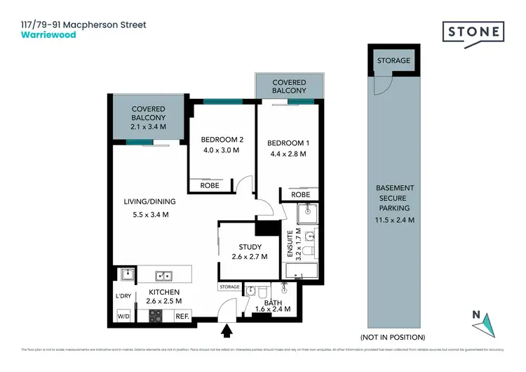 Floorplan of Homely apartment listing, 117/79-91 Macpherson Street, Warriewood NSW 2102