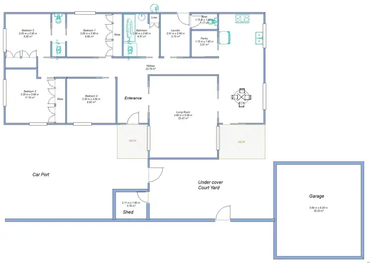 Floorplan of Homely rural property listing, 21 Armstrong Street, Charlton VIC 3525