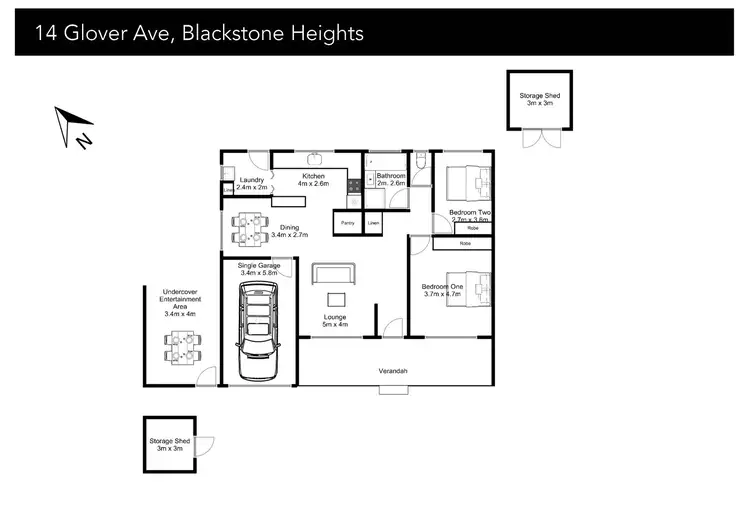 Floorplan of Homely house listing, 2/14 Glover Avenue, Blackstone Heights TAS 7250