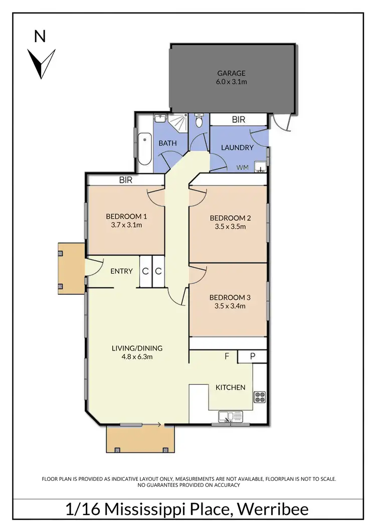 Floorplan of Homely house listing, 1/16 Mississippi Place, Werribee VIC 3030