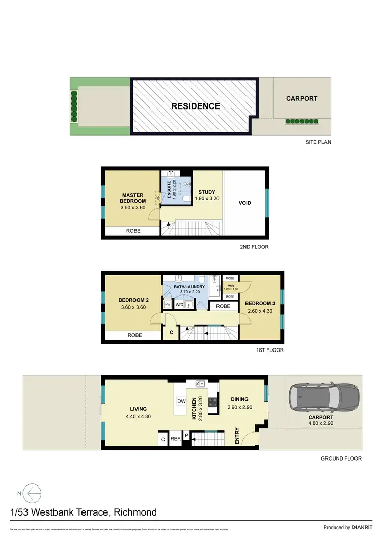 Floorplan of Homely townhouse listing, 1/53 Westbank Terrace, Richmond VIC 3121