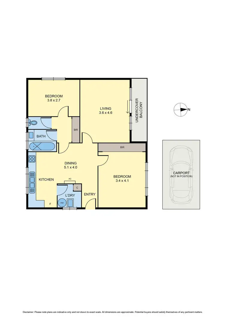 Floorplan of Homely unit listing, 1/8 Violet Street, Essendon VIC 3040